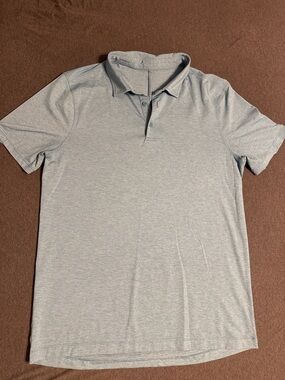 lululemon athletica Heathered Light Blue Men's Polo